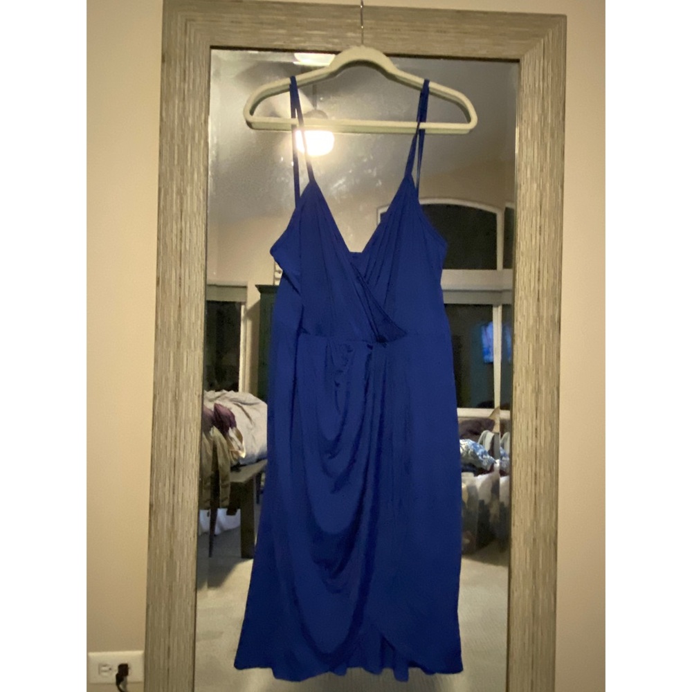 Semi formal blue plus size dress